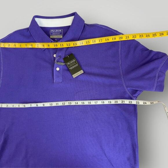 Jos A Bank Short Sleeves Travel Tech Performance Polo Knit Shirt Size XL Purple - Picture 12 of 14